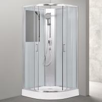 Душевая кабина AQUABATH ATLAS AB-1000A (четверть круга, 90x90, хром, с поддоном, сифоном, без крыши)