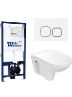 Комплект инсталляции с унитазом Weltwasser BAMBERG 525 + BAARBACH 004 GL-WT + BAMBERG WT