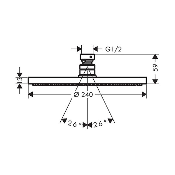 Верхний душ Hansgrohe Raindance S 240 1jet P 27623000