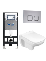 Унитаз с инсталляцией WeltWasser AMBERG 506 + KEHLBACH 004 GL-WT + AMBERG RD-CR