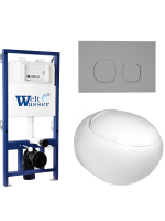 Комплект инсталляции с унитазом Weltwasser BAMBERG 525 + JECKENBACH 004 GL-WT + BAMBERG CR