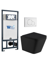 Комплект инсталляции с унитазом Weltwasser MARBERG 507 + GELBACH 043 MT-BL + MAR 507 RD GL-WT