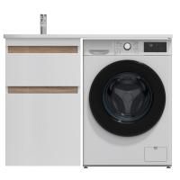 M85AFSX0602WG X-Joy База под столешницу для стиральной машины, напольная, 60 см, 2 ящика, белый глянец