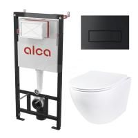 Комплект инсталляции GROHE Solido с панелью смыва Even, фантомный черный (38811KF0-B) и унитазом Roxen Antares Tornado 530205-01