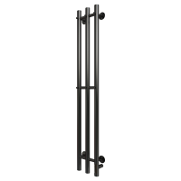 Полотенцесушитель Электрич. с/т GROIS Trio GR-138 190х1200 П3 RAL 9005 R черный матовый