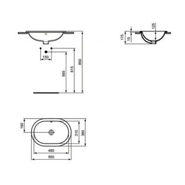 Раковина Ideal Standard Connect E504701 55 см