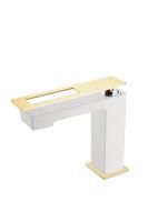 Смеситель для умывальника Boheme Q 141-WG White Gold