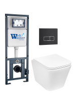 Комплект инсталляции с унитазом Weltwasser MARBERG 410 + GELBACH 043 MT-WT + MAR 410 SE MT-BL