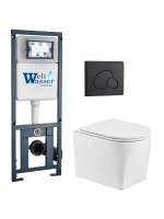 Комплект инсталляции с унитазом Weltwasser MARBERG 410 + NESENBACH 004 GL-WT + MAR 410 RD MT-BL