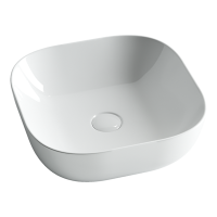 Умывальник чаша накладная квадратная Ceramicanova Element 425*425*145мм, Белый, CN6010