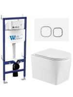 Комплект инсталляции с унитазом Weltwasser BAMBERG 460 + NESENBACH 004 GL-WT + BAMBERG WT