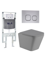 Комплект инсталляции с унитазом Weltwasser AMBERG 497 ST + GELBACH 041 MT-GR + AMBERG RD-CR