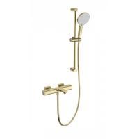 Смеситель для ванны с душевым гарнитуром и термостатом WONZON & WOGHAND, Брашированное золото (WW-C2011-A-BG)