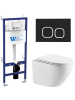 Комплект инсталляции с унитазом Weltwasser BAMBERG 460 + MERZBACH 043 MT-WT + BAMBERG BL