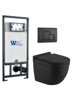 Комплект инсталляции с унитазом Weltwasser MARBERG 507 + HEIMBACH 043 MT-BL + MAR 507 SE MT-BL