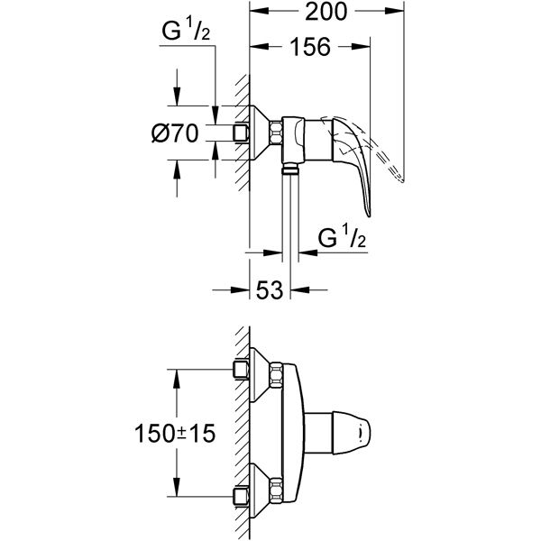 Смеситель для душа Grohe Euroeco 32740000