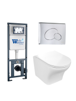 Комплект инсталляции с унитазом Weltwasser MARBERG 410 + ODENBACH 004 GL-WT + MAR 410 RD-CR