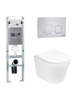 Комплект инсталляции с унитазом Weltwasser AMBERG 350 ST + SALZBACH 043 GL-WT + AMBERG RD-MT CR