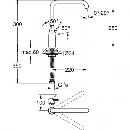 Смеситель для мойки Grohe Essence 30269DC0