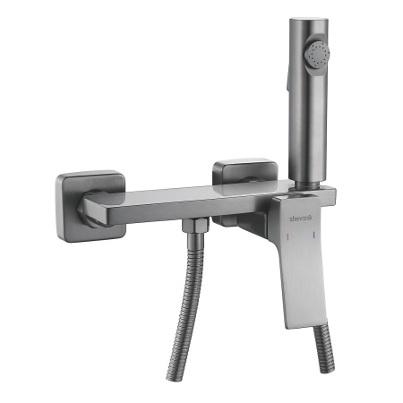 Гигиенический душ со смесителем Shevanik S6105T-1, оружейная сталь