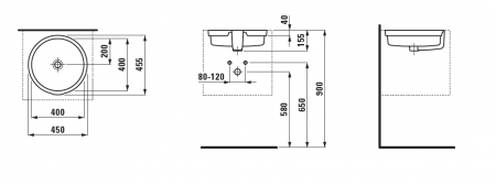 Умывальник Laufen Living City 8134380001551 45x45