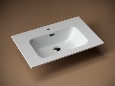 Умывальник накладной прямоугольный Ceramicanova Element 710*465*180мм, белый, CN7007