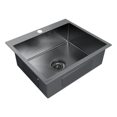 Мойка Paulmark KRONER 59 PM215951-GM 510х590х200 мм, нержавеющая сталь, вороненая сталь
