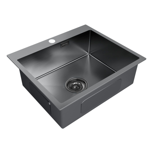 Мойка Paulmark KRONER 59 PM215951-GM 510х590х200 мм, нержавеющая сталь, вороненая сталь