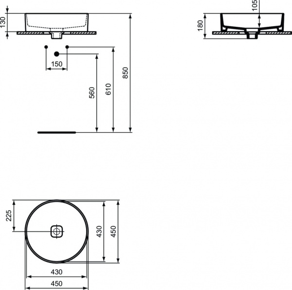 Умывальник Ideal Standard Strada II Round Vessel T295901