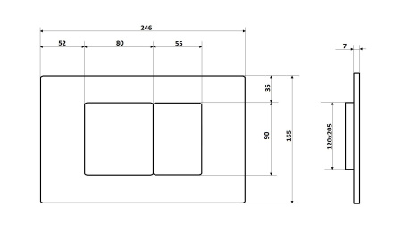 Кнопка CR03MG смыва для инсталляций из нержавеющей стали Ceruttispa (матовое золото)