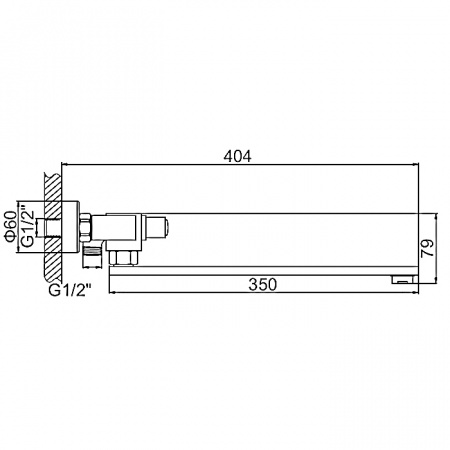 Смеситель для ванны Ledeme H84 L2584