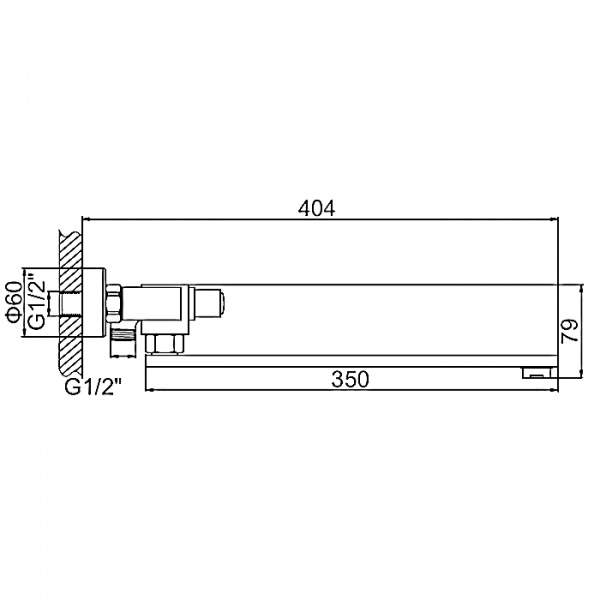 Смеситель для ванны Ledeme H84 L2584