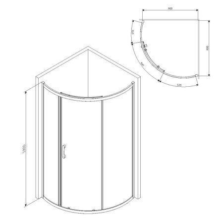 Душевое ограждение AM.PM Like W83G-315-090CT 90x90 см, без поддона