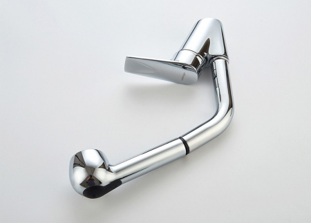 Смеситель для мойки Accoona А5410 с вытягивающейся лейкой, хром