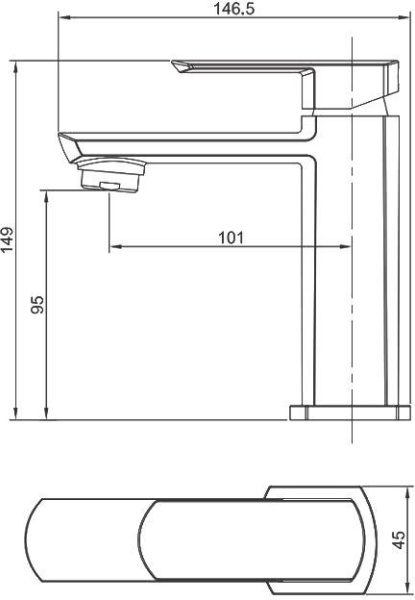 Смеситель для раковины Aquanet Cinetic AF120-10С