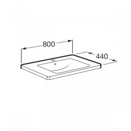 Умывальник Roca Unik The Gap 80x44 A327470000