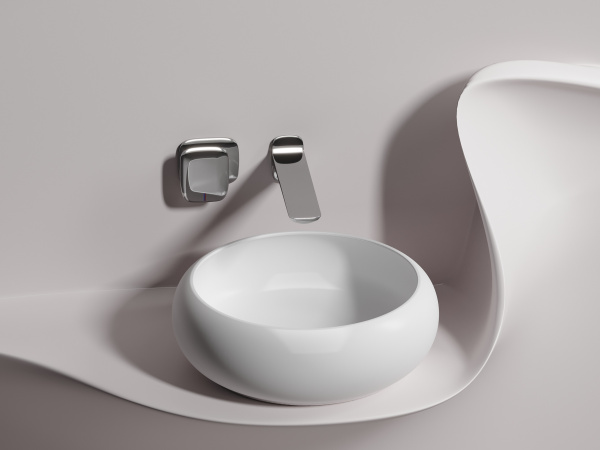 Умывальник чаша накладная круглая Ceramicanova Element 360*360*120мм, Белый матовый, CN6050MW