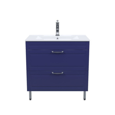 Тумба IDDIS с умывальником, напольная, 80 см, синий, Oxford (OXF80N0i95K)