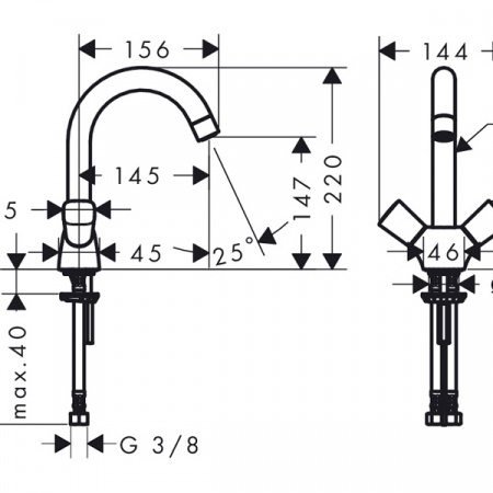 Смеситель для умывальника Hansgrohe Logis 71221000