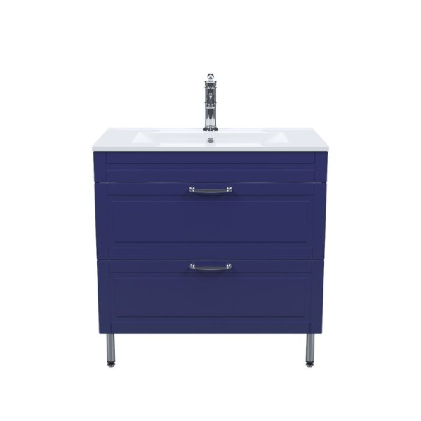Тумба IDDIS с умывальником, напольная, 80 см, синий, Oxford (OXF80N0i95K)