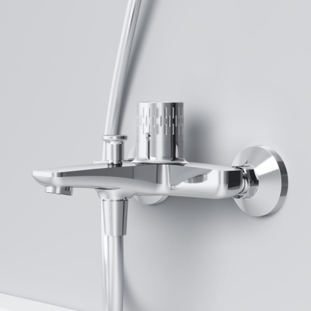 F90A10400 Gem Смеситель для ванны и душа AM.PM с индикацией температуры, хром