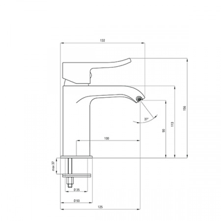 Смеситель для умывальника Deante Werbena BCW 021M