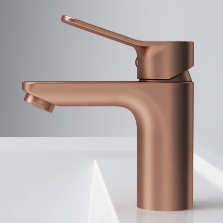 F85A02144 X-Joy Смеситель для умывальника AM.PM излив 100 мм, роз. золото