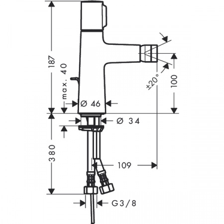 Смеситель для биде Hansgrohe Talis Select S 72202000