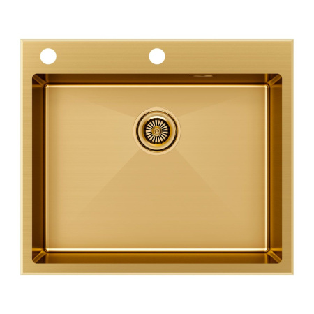 Мойка Paulmark KRONER-EDGE 59 PM775951-BG 510х590х200 мм, нержавеющая сталь, брашированное золото