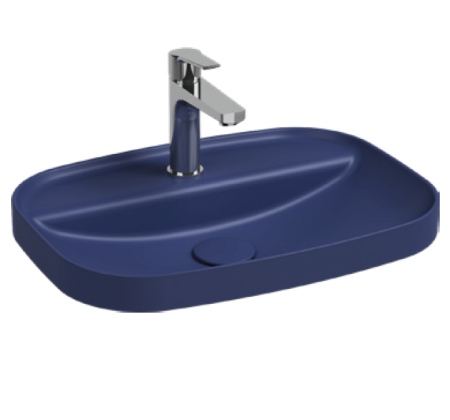 Раковина полувстраиваемая ISVEA Infinity 55 прямоугольная 55см, цвет синий матовый 10NF50055SV-2Z