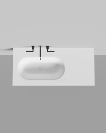 Раковина столешница Salini ONDA FLOW OVAL 72, белый, 14022042MN