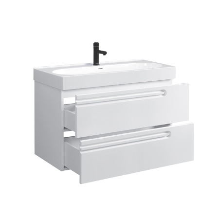 Тумба под умывальник Belux подвесная Стокгольм 90-02 Белый глянцевый