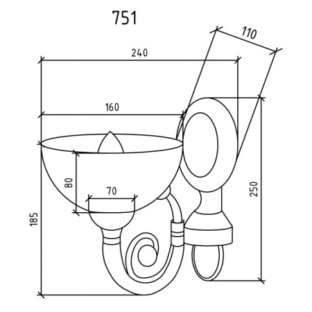 Бра Boheme 751 бронза