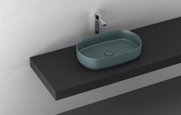 Раковина ISVEA Infinity накладная 550*360*120 цвет изумрудный матовый 10NF65055SV-2P